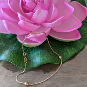 Gold over silver baeded bracket